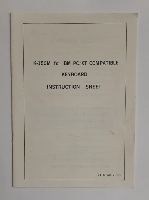 Unitek K-150M PC/XT Tastatur instruction sheet / Handbuch