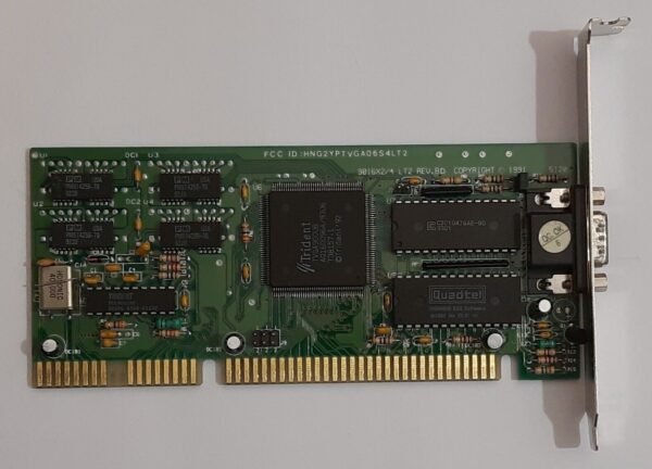 Trident 9016X2/4 LT2 REV. BD ISA Grafikkarte (TVGA9000B, 512KB, retro, 1993)