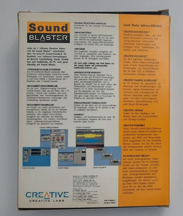 Creative Sound Blaster 2.0 8-bit ISA Soundkarte (CT1350B, retro, 1992, OVP) - Image 11