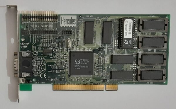Hercules Terminator 3D PCI Grafikkarte (S3 ViRGE, 86C325, 4MB, GB3610P, 1996)