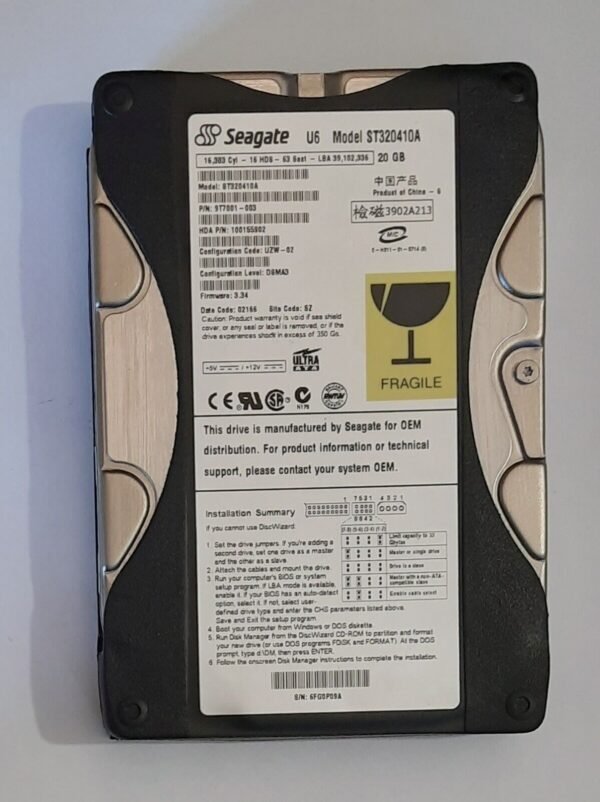 Seagate ST320410A IDE Festplatte (20GB, 2002)