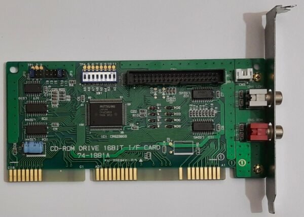 Mitsumi CD-ROM DRIVE 16BIT I/IF Card ISA Controller (74-1881A, 1994)