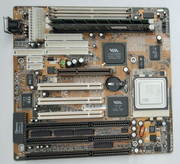 Shuttle HOT-591P Super Sockel 7 ISA AGP Mainboard + AMD K6-2 400MHz + 192MB RAM