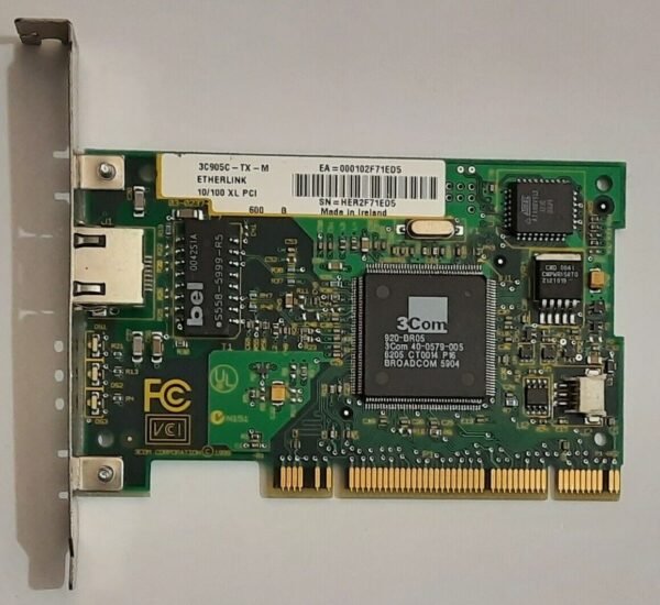 3COM EtherLink 10/100 XL PCI 3C905C-TX-M Netzwerkkarte (RJ45, retro, 1999)