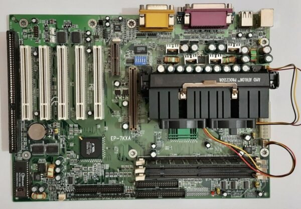 Epox EP-7KXA Slot A ISA AGP retro Mainboard + AMD Athlon 600MHz + 512MB SD-RAM