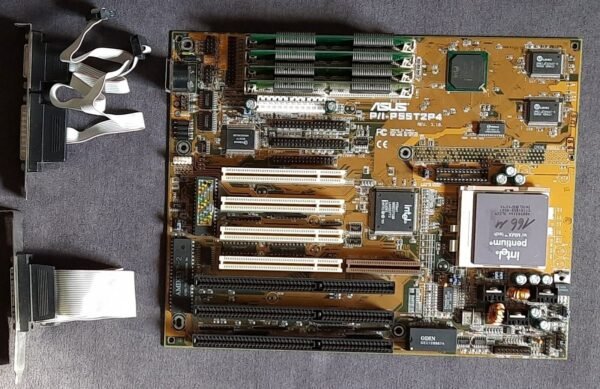 ASUS P/I-P55T2P4 Sockel 7 ISA PCI Mainboard OVP + Intel Pentium MMX 166 + 32MB - Image 2