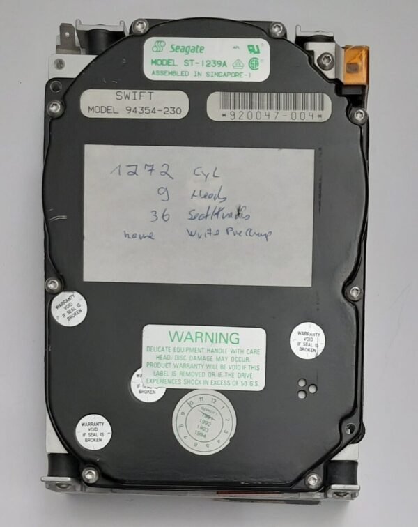 Seagate ST1239A IDE Festplatte (211MB, SWIFT 94354-230, retro, 1991)