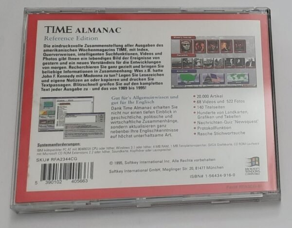 TIME Almanac 1995. Reference Edition. CD-ROM (486, Windows 3.x, retro, 1995) - Image 3