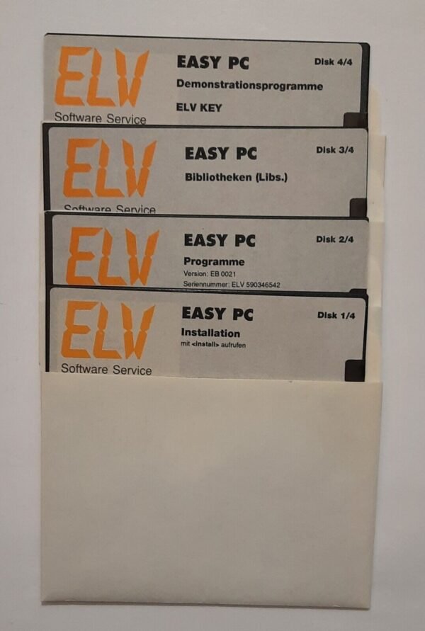 ELV Easy PC Platinenlayouts und Schaltbilder (5,25" Disketten, 1990, OVP) - Image 7