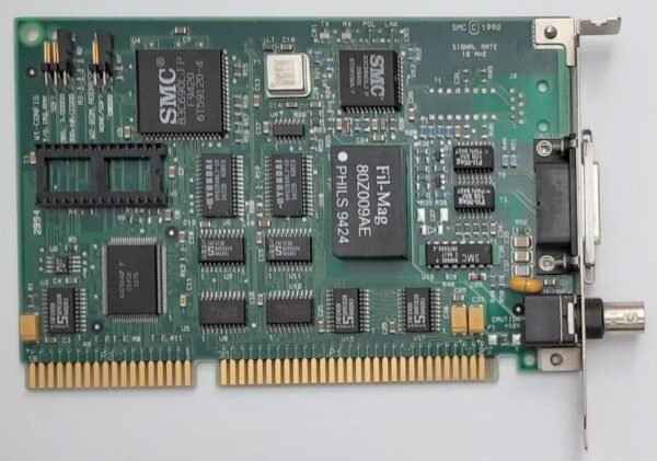 SMC EtherCard Elite 16 ISA Netzwerkkarte (8013EPC, SMC 83C690, Koax, BNC, 1992)