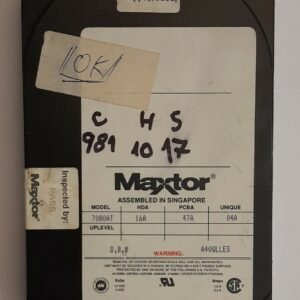 Maxtor 7080AT IDE Festplatte (80MB, retro, 1992)
