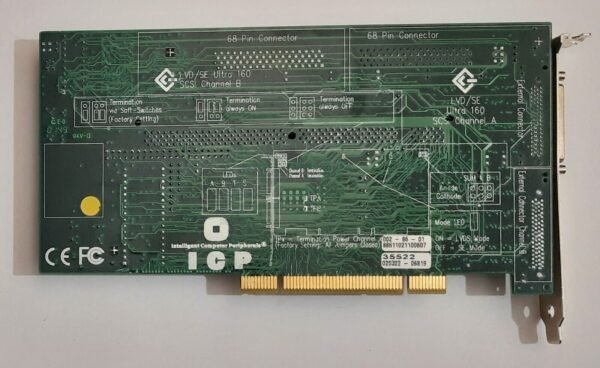 ICP Vortex GDT6113RS U160 PCI SCSI RAID Controller (retro, 2002) + 64MB SD-RAM - Image 4