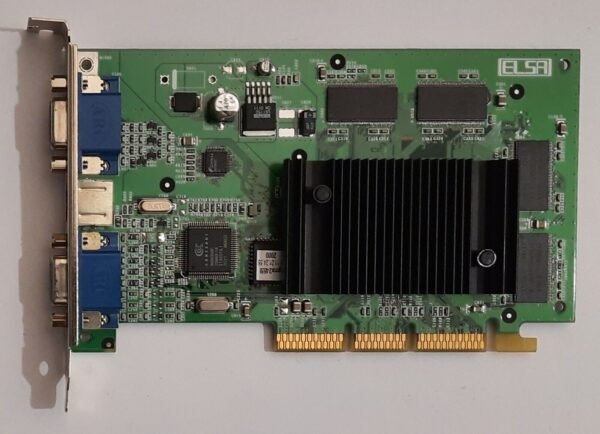 ELSA Gladiac 511 Twin AGP Grafikkarte (nvidia GeForce2 MX400, 32MB, retro, 2001)
