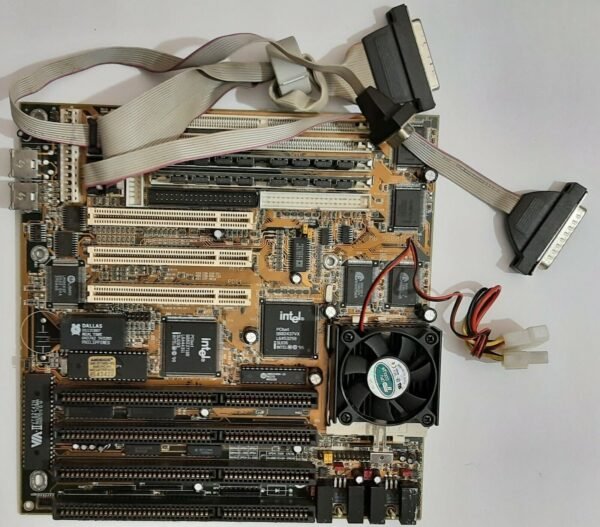 Biostar MB-8500TVX-A Sockel 7 ISA Mainboard + Pentium MMX 166MHz + 32MB RAM