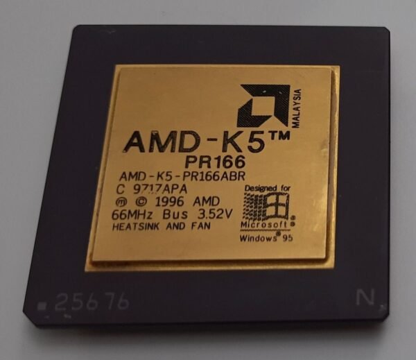 AMD K5 PR166ABR CPU Prozessor (116.7 MHz, retro, goldcap, 1996) - Image 2