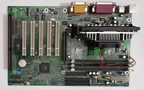 Epox EP-6VBA Slot 1 ISA AGP retro Mainboard + Pentium III 667MHz + 392MB RAM