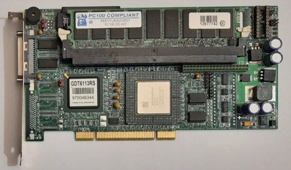 ICP Vortex GDT6113RS U160 PCI SCSI RAID Controller (retro, 2002) + 64MB SD-RAM