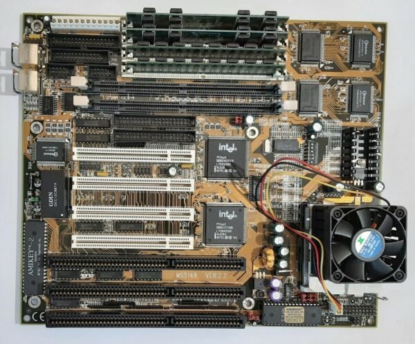 MSI MS-5149 Sockel 7 ISA retro Mainboard + Intel Pentium 166MHz + 64MB EDO RAM