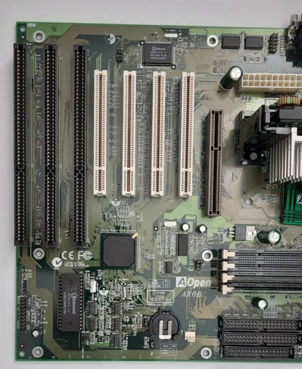 AOpen AX6B Slot 1 ISA AGP retro Mainboard + Pentium III 500MHz + 128MB RAM - Image 2