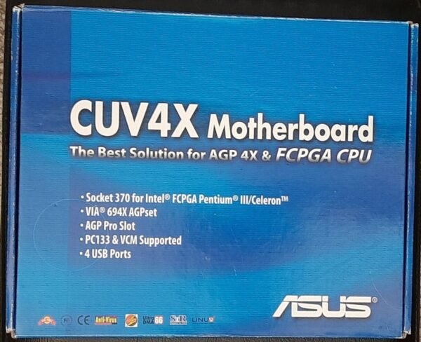 ASUS CUV4X Sockel 370 AGP Mainboard OVP