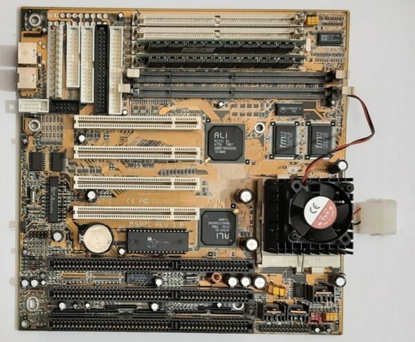 Biostar M5ATC Sockel 7 ISA Mainboard + IBM 6x86MX PR300 + 32MB EDO-RAM