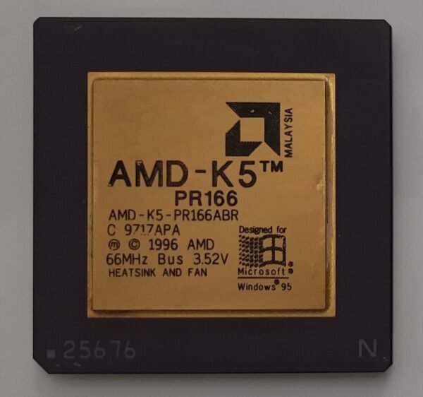 AMD K5 PR166ABR CPU Prozessor (116.7 MHz, retro, goldcap, 1996)