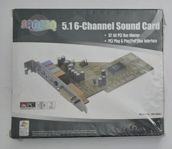 Sansun SN-SD6C 5.1 6-Channel PCI Soundkarte (OVP, retro)