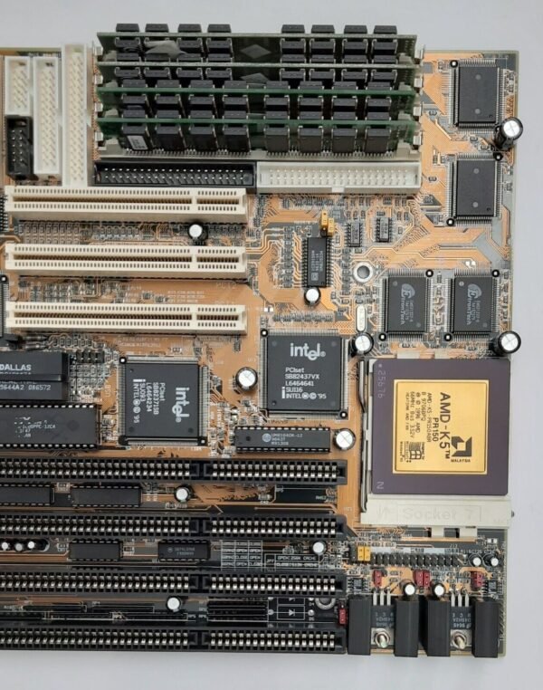 Biostar MB-8500TVX-A Sockel 7 ISA retro Mainboard + AMD K5  PR150 + 32MB RAM - Image 3