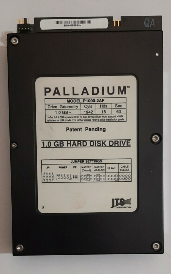 Palladium P1000-2AF IDE Festplatte (1000MB, 1GB, retro, 1996)