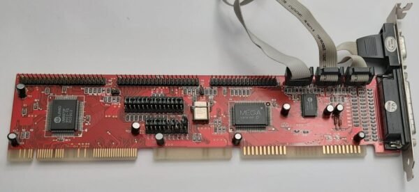 Galaxy MEGA SUPER IO VLB Multi-I/O IDE Floppy Controller (rot, retro, 1995) - Image 2