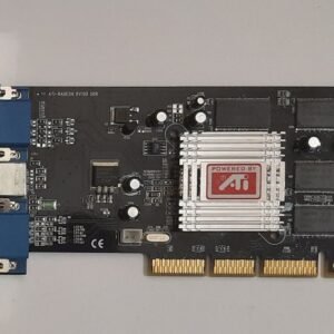 ATI Radeon VE AGP Grafikkarte (Dual VGA, RV100, 64MB, retro, 2003).