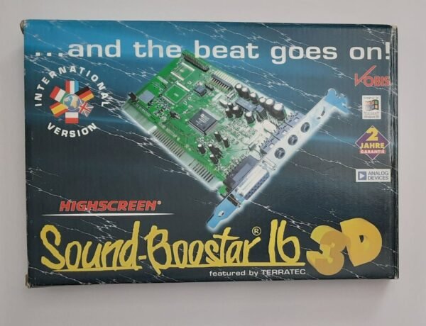 Highscreen Sound-Boostar 16 3D ISA Soundkarte (AD18max10JS, retro, 1998, OVP)