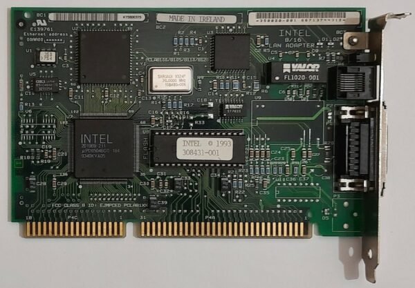 Intel 8/16 LAN Adapter ISA Netzwerkkarte (RJ45, 1993)