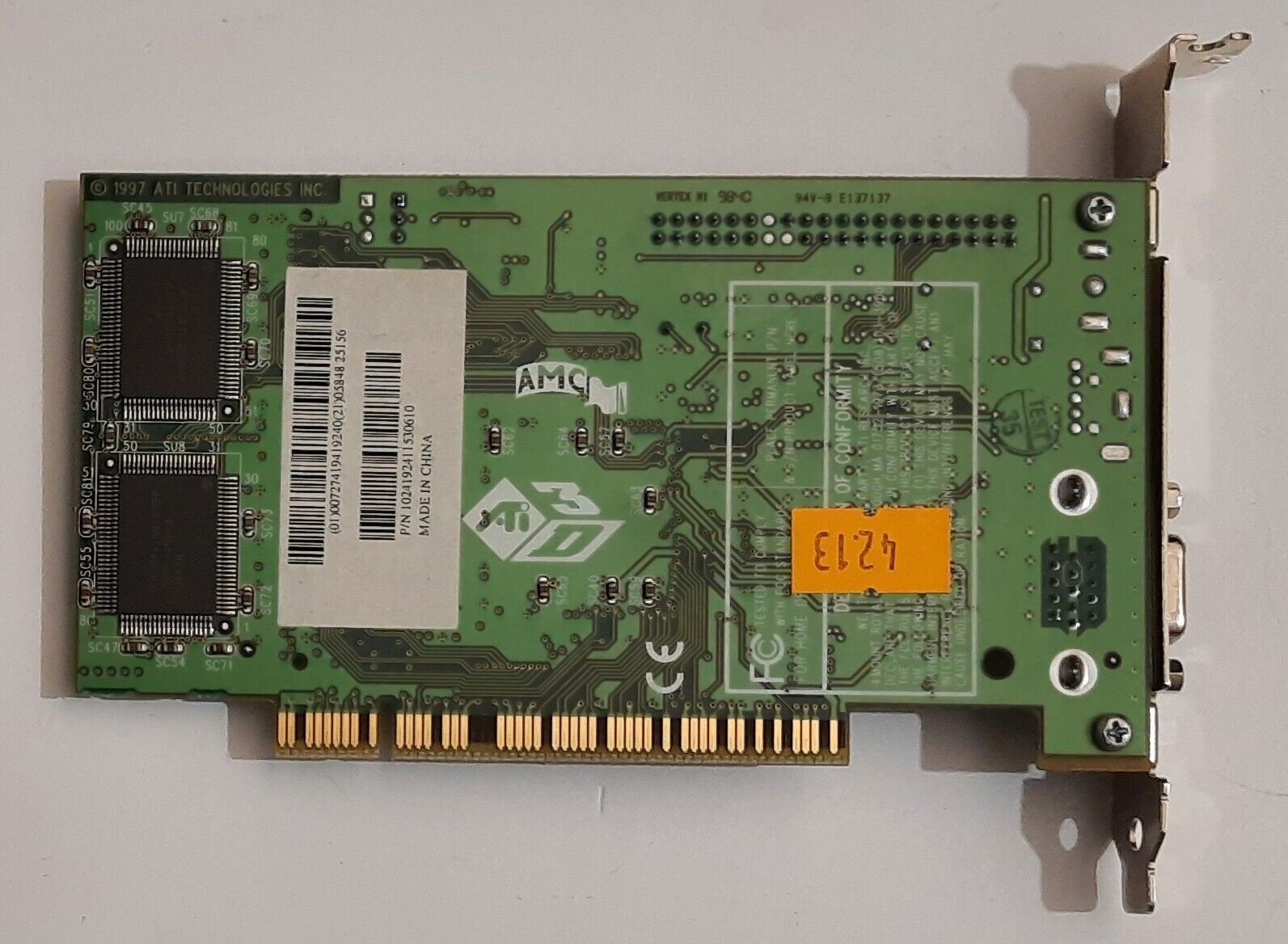 ATI 3D Rage Pro Turbo PCI Grafikkarte (4MB, 109-41900-10, retro, 1997) - Image 4