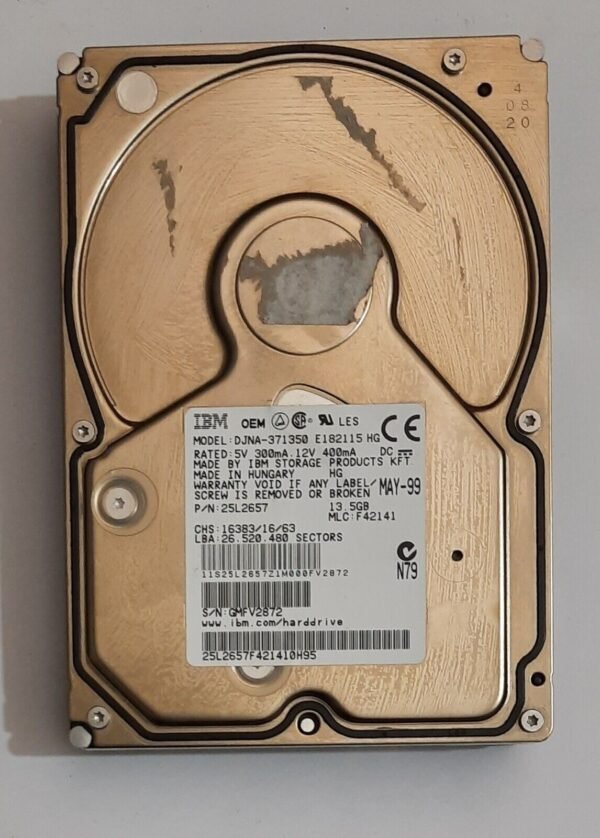 IBM DJNA-371350 IDE Festplatte (13.5GB, retro, 1999)