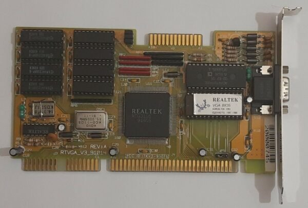 Realtek RTVGA 91015 ISA Grafikkarte (RTG3106, RTVGA V3, 1MB, retro, 1991)