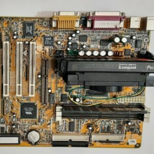 Biostar M6VBE-A Slot 1 AGP Mainboard + Intel Pentium II 400MHz + 128MB SD-RAM