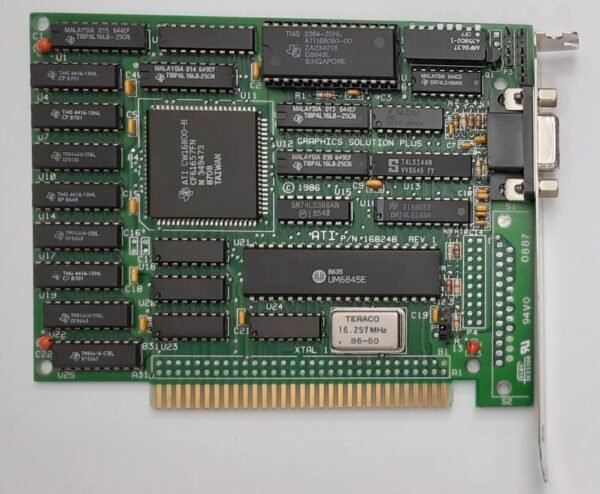 ATI Graphics Solution Plus Rev 1 8-bit ISA Grafikkarte (HGC, CGA, retro, 1987)