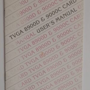 Trident TVGA 8900D & 9000C Card User's Manual / Handbuch