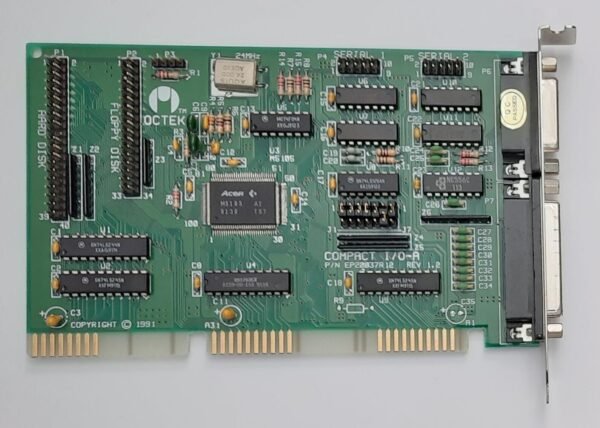 Octek Compact I/O-A ISA Multi-I/O IDE Floppy Controller (Acer, retro, 1991)