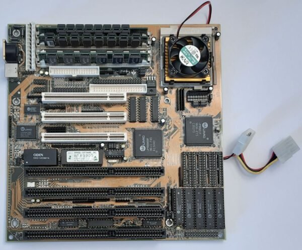 Biostar MB-8433UUD-A ISA PCI retro Mainboard + AMD Am5x86-P75 133MHz + 32MB RAM