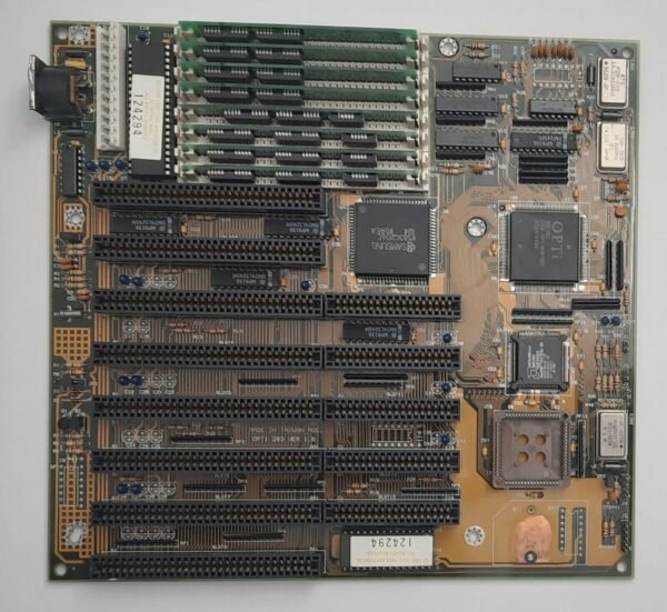 DataExpert Opti 283 ISA 80386 retro Mainboard + AMD 80386SX 25MHz + 5MB RAM
