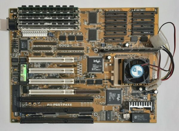 ASUS P/I-P55TP4XE Sockel 7 ISA retro Mainboard + Intel Pentium 200MHz + 64MB RAM