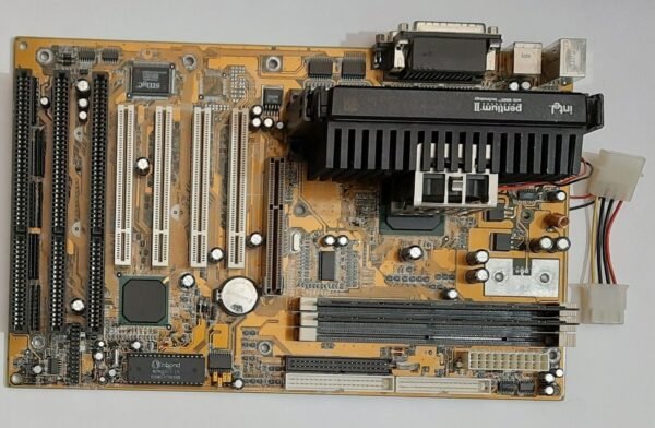 Biostar M6TLC Slot 1 ISA Mainboard + Intel Pentium II 333MHz + 128MB RAM