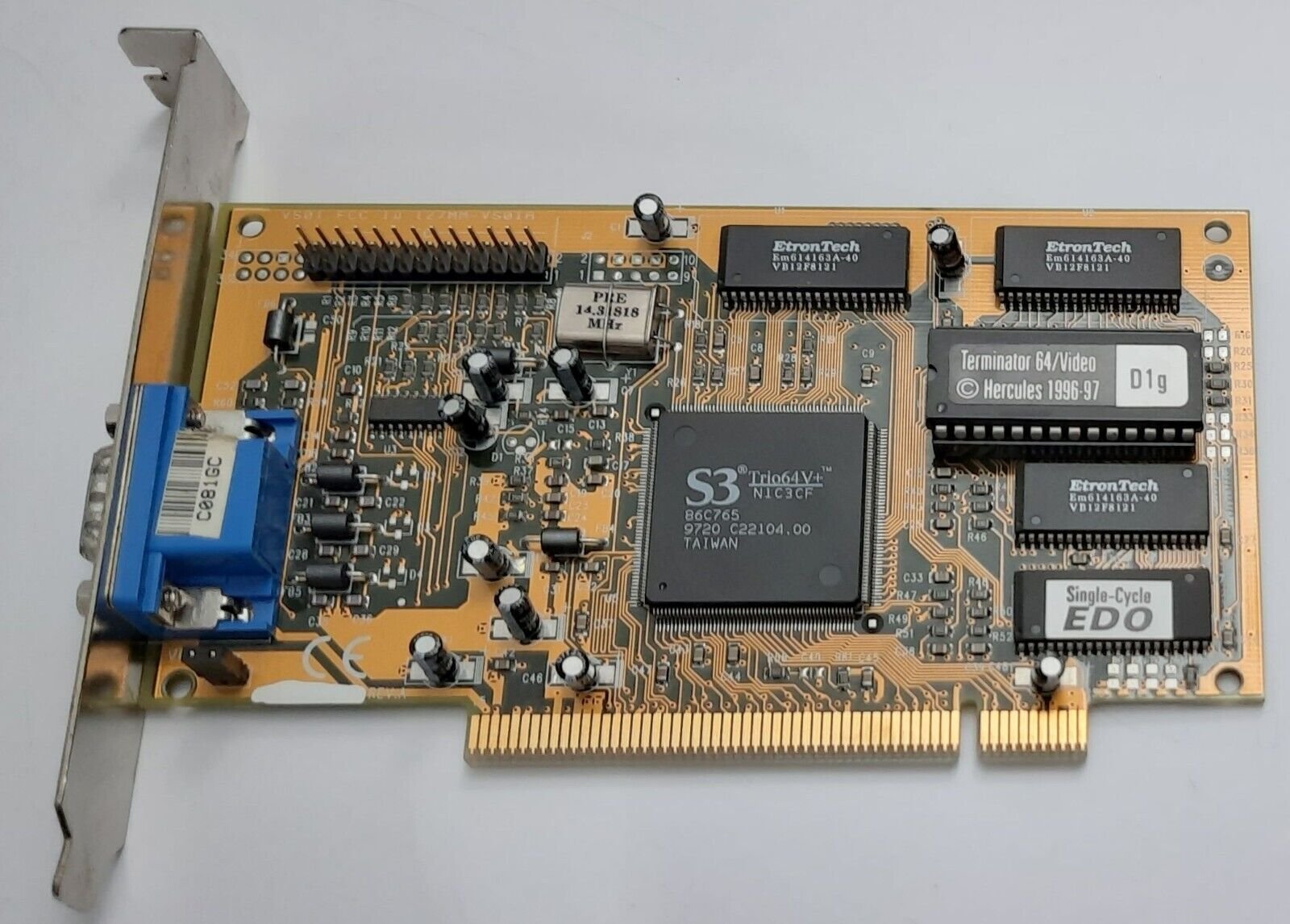 Hercules Terminator 64/Video PCI Grafikkarte (S3 Trio64V+, 86C765, 2MB, 1997) - Image 2