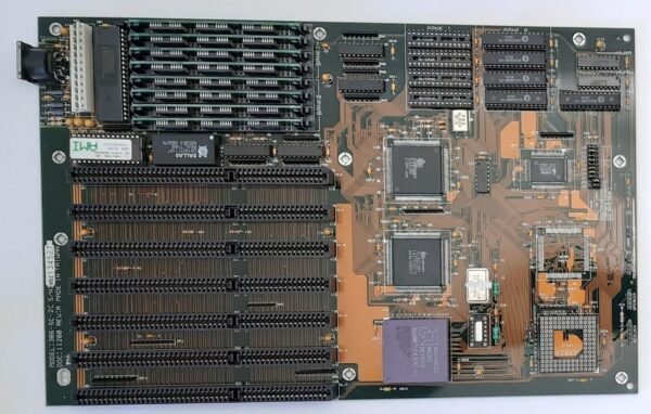 FIC LEO 386-SC-2C ISA retro Mainboard + AMD 80386DX 40MHz + 8MB SIMM RAM