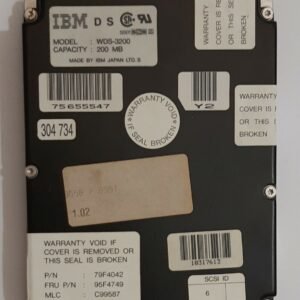 IBM WDS-3200 SCSI Festplatte (200MB, 50-pol., retro, 1992)
