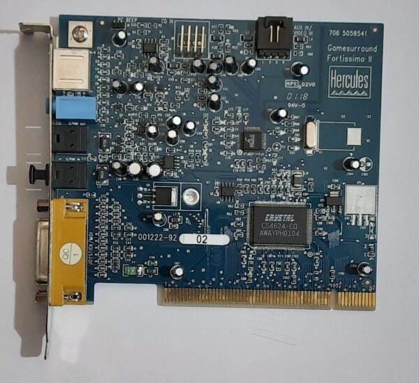 Hercules Gamesurround Fortissimo II PCI Soundkarte (Crystal CS4624, 2001)