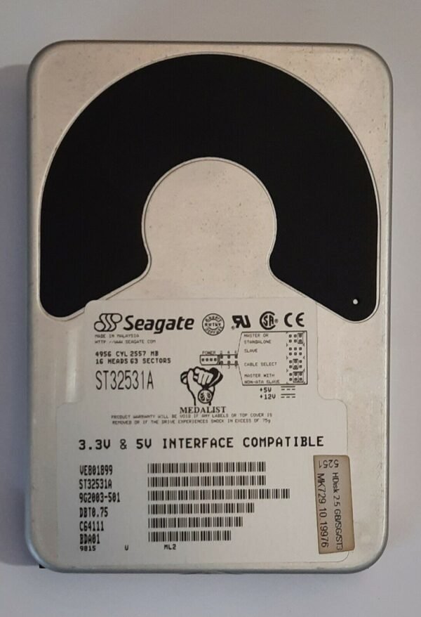 Seagate ST32531A IDE Festplatte (2557MB, 2.5GB, retro, 1997)