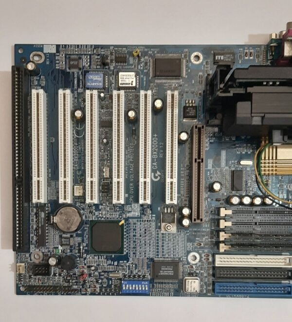 Gigabyte GA-BX2000+ Slot 1 ISA retro Mainboard + Pentium III 750MHz + 512MB RAM - Image 2